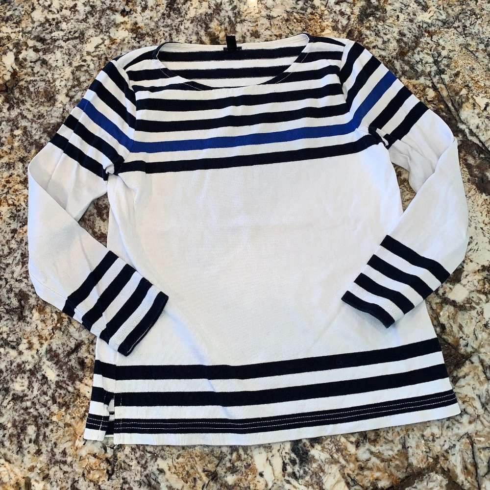 J. Crew Scoop Neck Striped Top